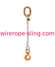 ホックが付いている楕円形のマスター ワイヤー ロープの吊り鎖1本の足共通の連結器のためのWLL 1300のLbsの