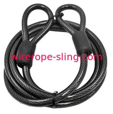 12mmワイヤー ロープの吊り鎖のビニールは密封された輪にされた端と編みこみの鋼鉄に塗りました
