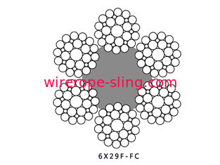 6 x 29 FI鋼ワイヤロープは亜鉛めっきまたは非溶融化される
