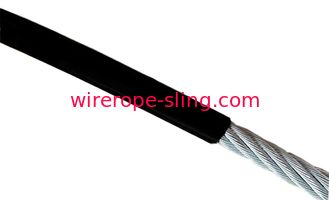 7x19黒ワイヤー ロープ、抵抗を押しつぶすナイロン上塗を施してあるケーブルの繊維の中心