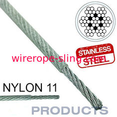 明確な上塗を施してある鋼線ロープ11のステンレス鋼の金属の大きい安全率
