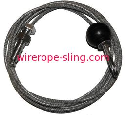体育館ワイヤー ロープ アセンブリ3.2mm直径7 x 19は鋼鉄ロープに電流を通しました