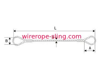 5mm  -  52mm鋼線ロープスリング、亜鉛メッキ/非亜鉛メッキ表面