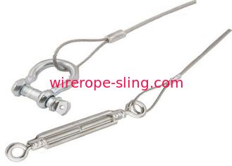 Shackels/Turnbuckelsとステンレス製3.0mm - 11mmの直径ワイヤー ロープの吊り鎖