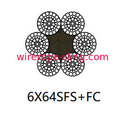 6 X 64 SFSステンレス鋼線ケーブル多層線条撚り線形接触