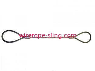 1/2のインチの単一の足ワイヤー ロープの吊り鎖6x25 IWRCはフランダースのループを注目する3インチ（全長）の目終わります
