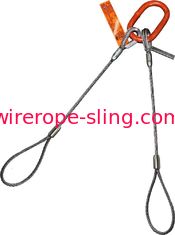 2本の足ワイヤー ロープの吊り鎖のフランダースのループは頑丈な上の指ぬきの細長いマスター リンクを終えます