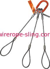 3- 足ワイヤー ロープの吊り鎖のフランダースのループは頑丈な上の指ぬきの細長いマスター リンクを終えます