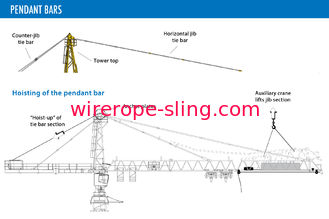 抵抗力がある上塗を施してあるワイヤー ロープLKS 16-6の回転を高く上げる回転タワー クレーン