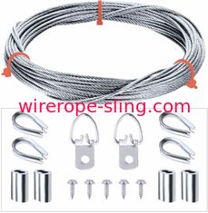 掛かるキット7x7のステンレス鋼ワイヤー ロープを描いて下さい及び付属品は33のまでLbsを支えます
