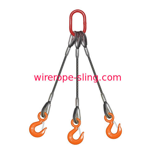 3 - 足ワイヤー ロープの添え金の吊り鎖の馬小屋頭上式に持ち上がることのためのWLL 52000のLbsの