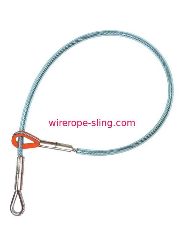 5Kワイヤー ロープの吊り鎖のチョークバルブ6つのFtポリ塩化ビニール指ぬきの目が付いている上塗を施してあるワイヤー ロープ