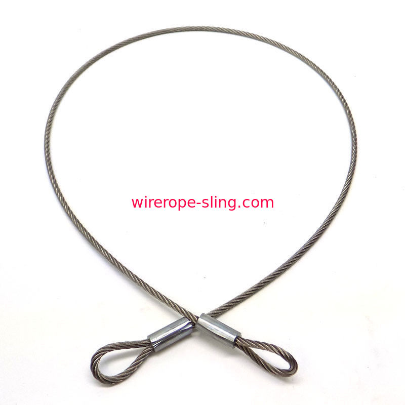 ステンレス鋼7x19ワイヤー ロープは繊維の中心1-3/8の」目45"長さ投げます
