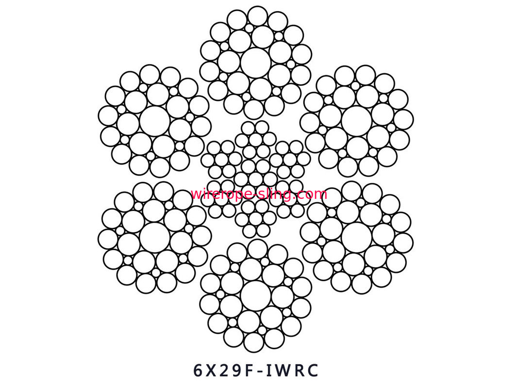 6 x 29 FI鋼ワイヤロープは亜鉛めっきまたは非溶融化される
