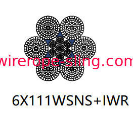 コンパクト撚り線鋼線ロープ高性能6 X 111 Wsns Iso9001承認