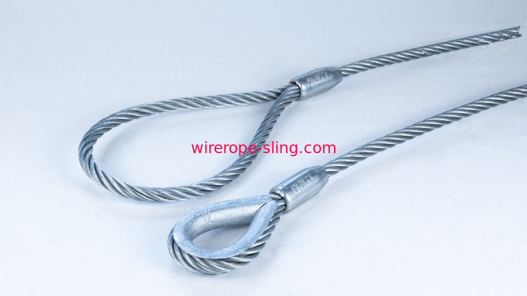 頑丈な指ぬきへの単一の足ワイヤー ロープの吊り鎖6x25 IWRCのフランダースの目のループ