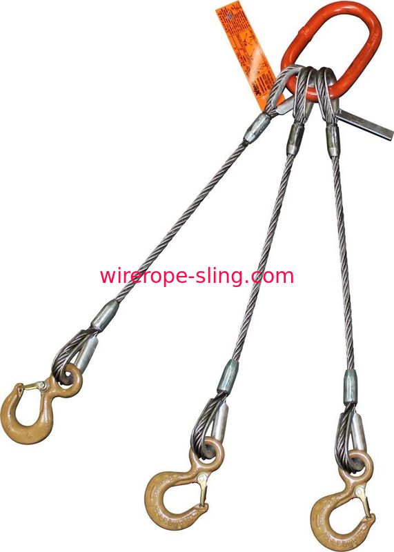 安全の3個の足ワイヤー ケーブルの吊り鎖の目のホックは1-3/4の」細長いマスター リンク掛け金を降ろします