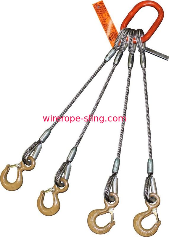 4 -安全の足ワイヤー ロープの吊り鎖の目のホックは細長いマスター リンクの掛け金を降ろします