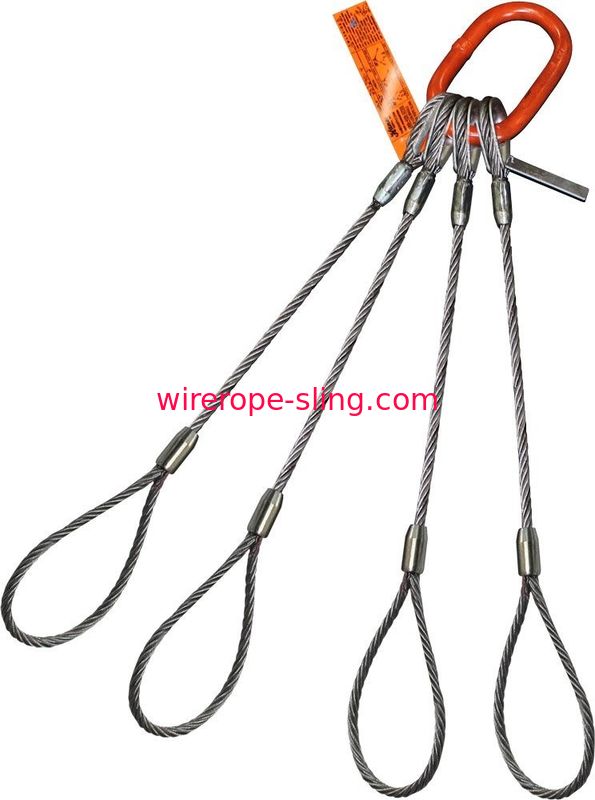 頑丈な上の指ぬきワイヤー ロープの吊り鎖の細長いマスター リンク柔らかい目の吊り鎖