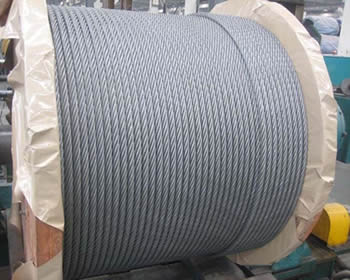 A coil of galvanized steel wire rope