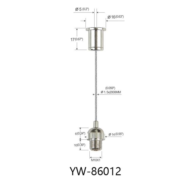 ブラss Ceiling Cable Hanging System Light Suspension Kit With M10 Thread YW86012 0