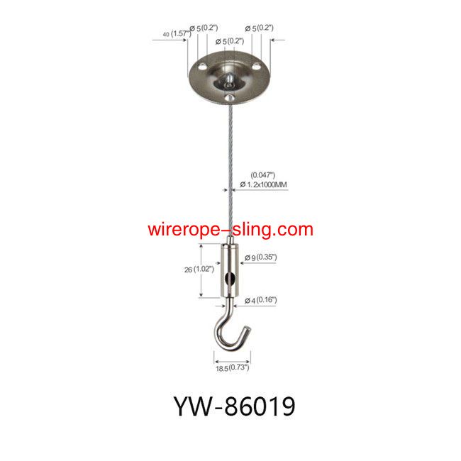 ブラススリーホール天井ケーブル吊りシステムライトフィックス180° 調節可能なYW 86017