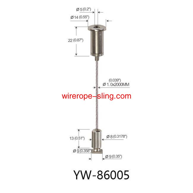 組立仕上げパネルワイヤロープサスペンションシステム調節可能YW 86003